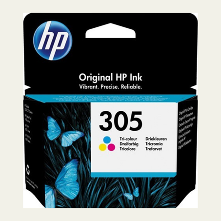 HP 305 trois couleurs – Cartouche d’encre HP d’origine (3YM60AE)