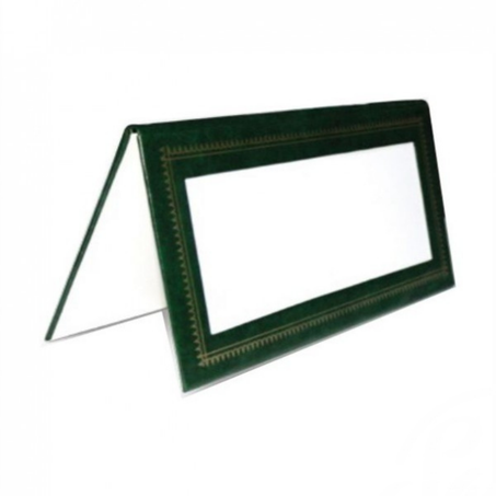 Chevalet porte nom artisanal en cuir