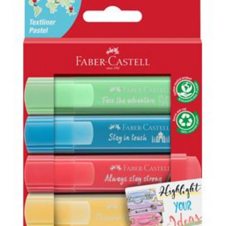 4 Fluorescent Textliner Pastel