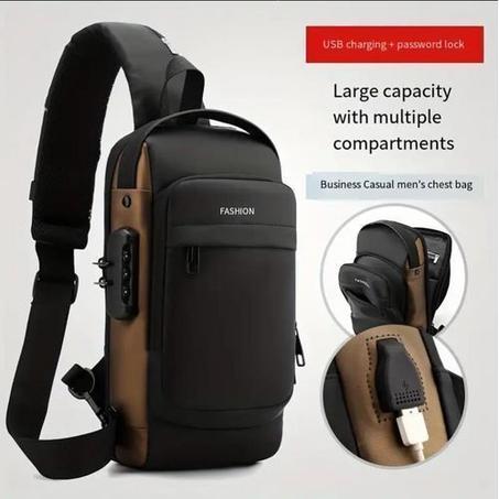 Sac à dos - Anti-vol pour hommes et femmes, chargeur USB, Etanche (Noir)