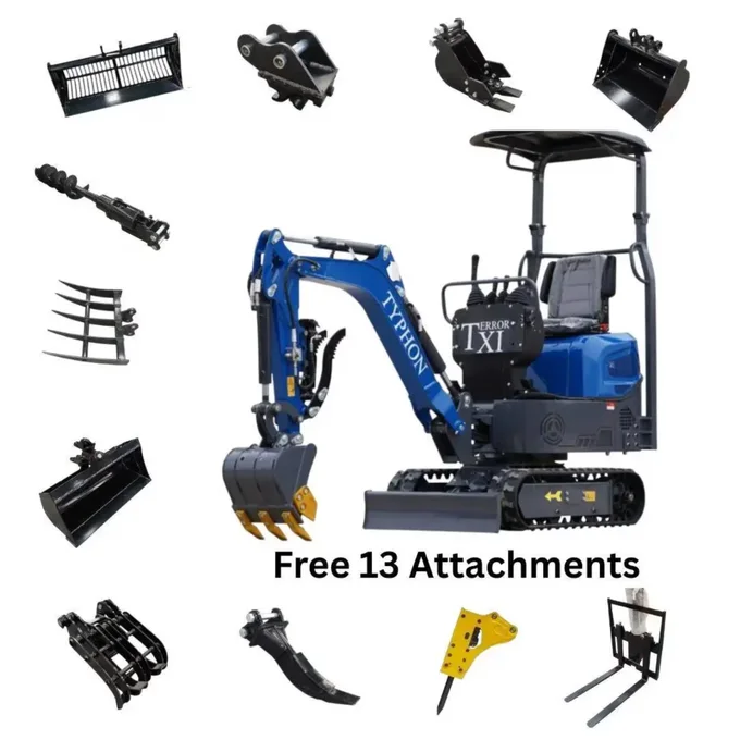 Mini Excavator With Attachments