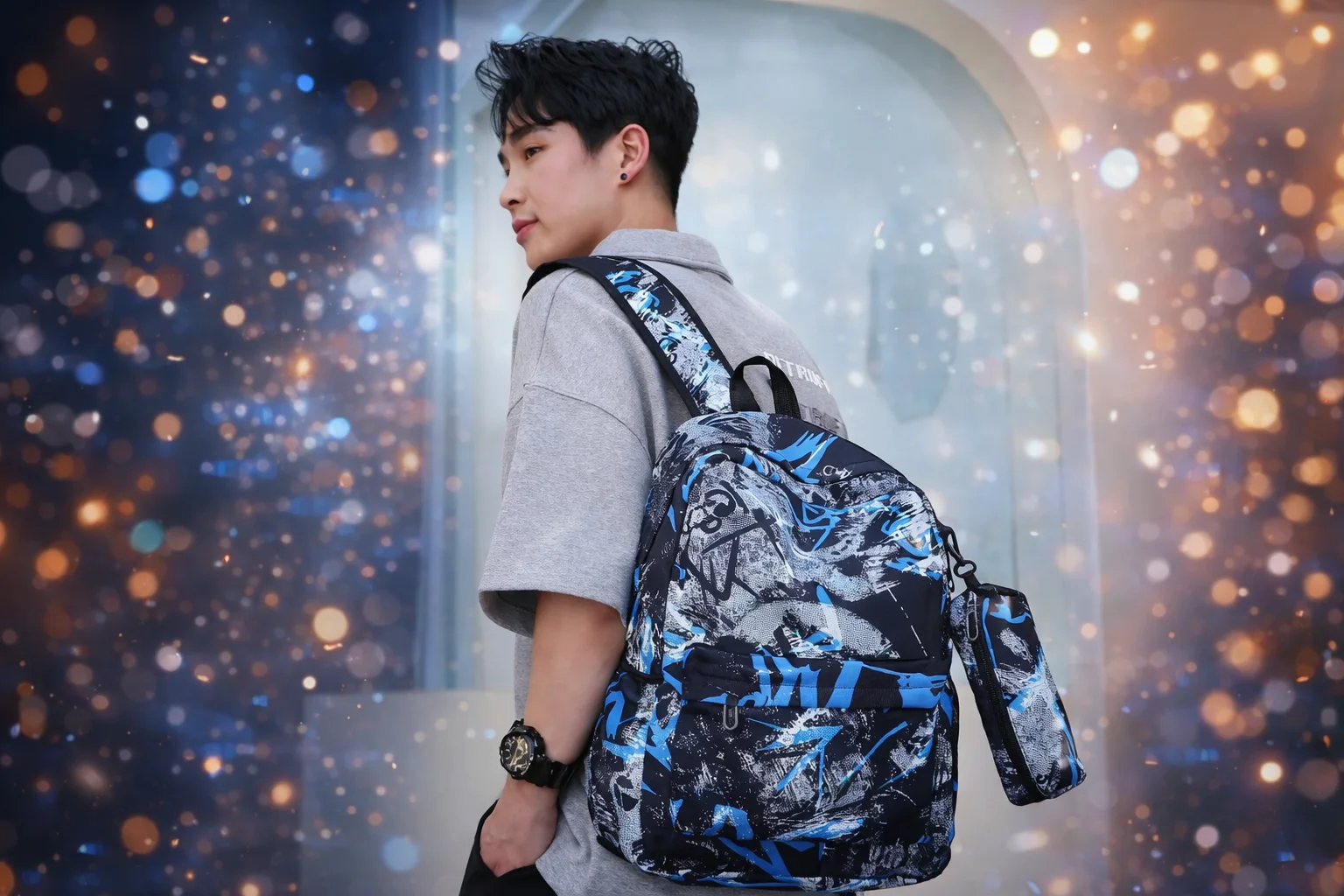 Sac à Dos + Sacoche + Étui Stylisé