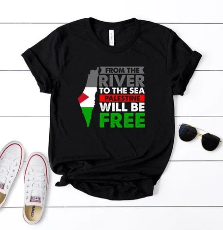 Free Palestine with grunge flag ​