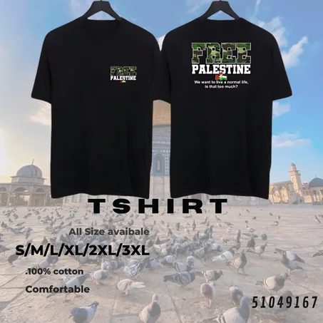 t-shirt palestine 100% cotton