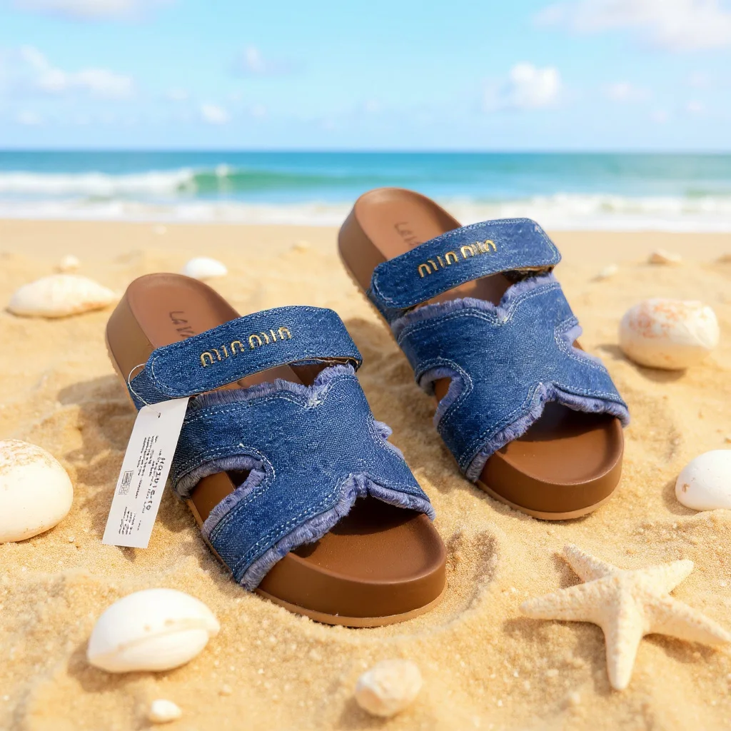 Sandale  Jeans deep bleu