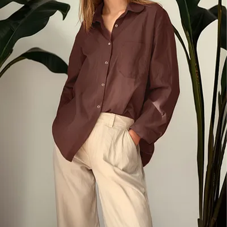 قميص بني خفيف