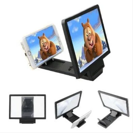 مكبرالشاشة 3D مع حامل قابلة للطي للهواتف الذكية