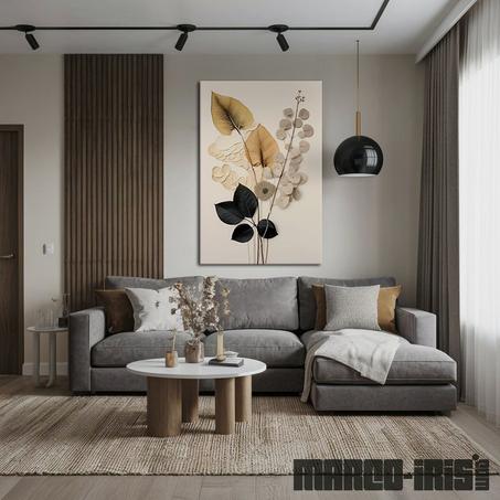 BLACK AND GOLDEN LEAVES