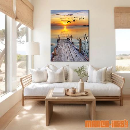 SUNSET DOCK SEASCAPE