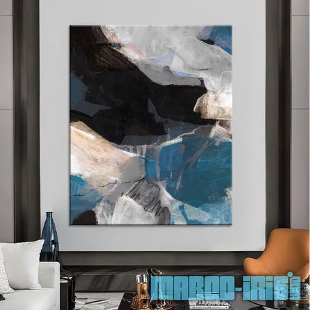 BLUE BLACK ABSTRACT
