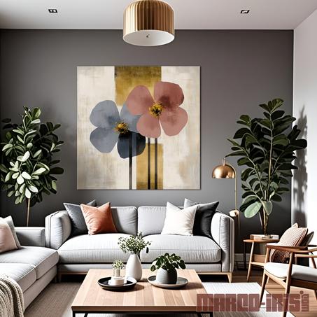 ABSTRACT PREWINKLE FLOWERS