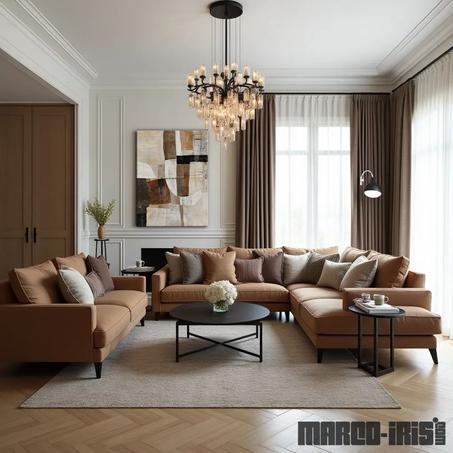 BEIGE AND BROWN MODERN ART