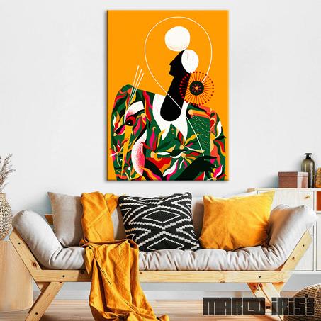 BLACK WOMAN IN ORANGE