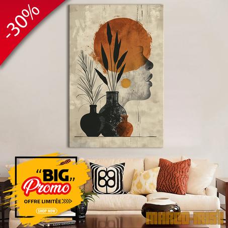 HUMAN HEAD WITH VASES