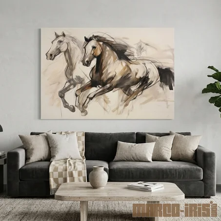 TWIN STALLIONS IN MOTION