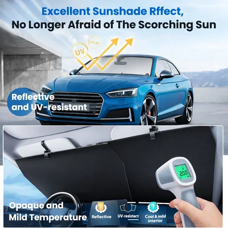 مظلة شمسية قابلة للسحب للزجاج الأمامي