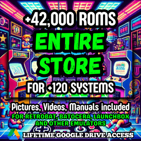 Entire Store ROMs Pack: +42,000 ROMs of 120 Different Consoles For Every Emulator + Manuals, Images & Videos