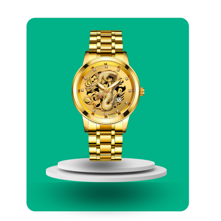 ساعة التنين الذهبي