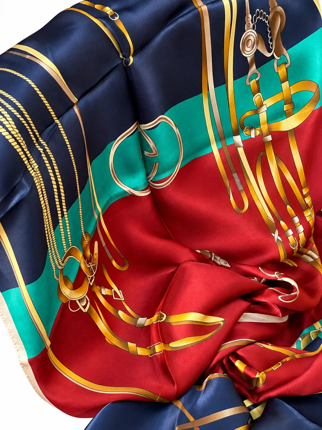 Foulard Harmonie Royale, marine & rouge