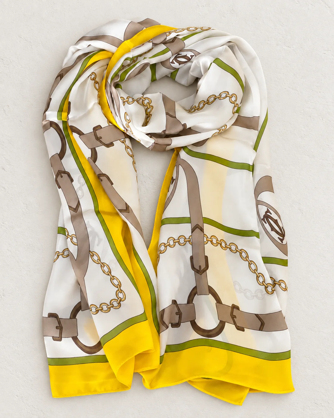 Foulard Éclat Citron, ivoire & olive