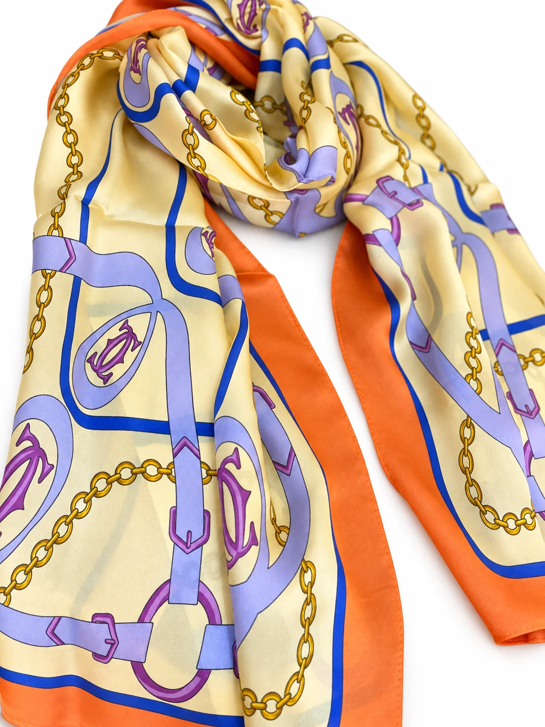 Foulard Lumière Abricot, lilas & doré