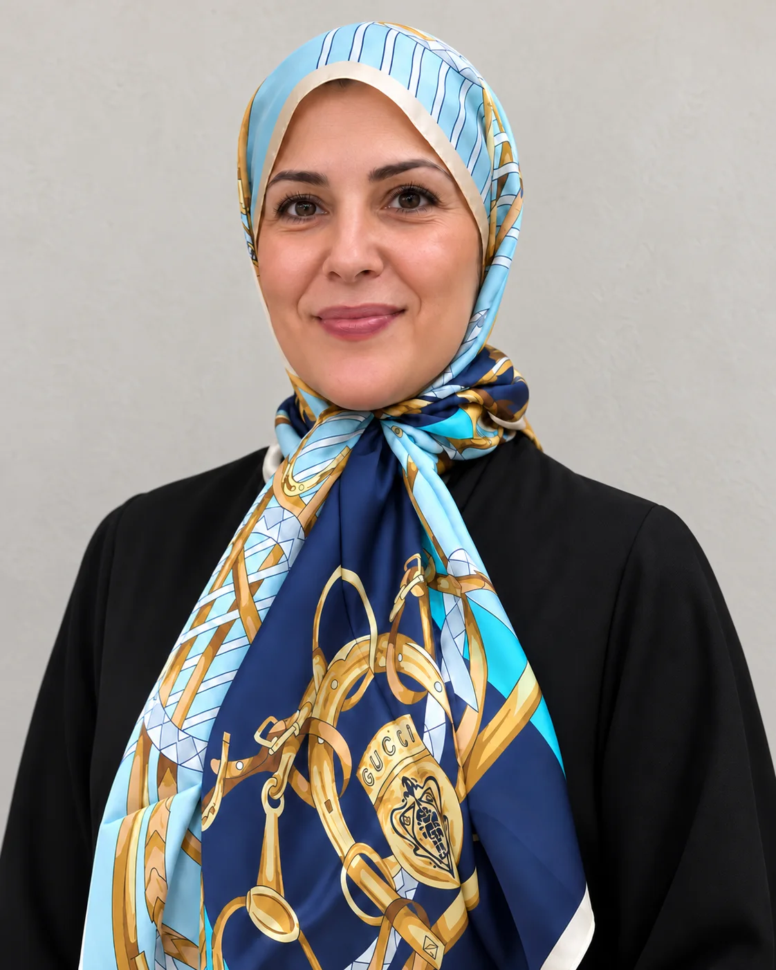 Foulard Éclat d’Azur, bleu & doré