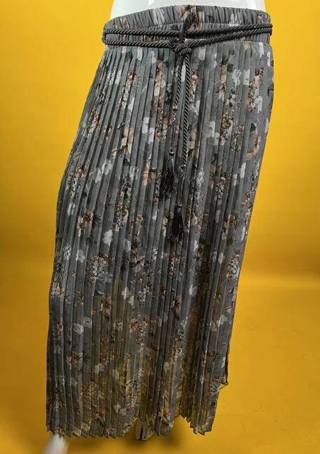 Jupe gris avec fleurs