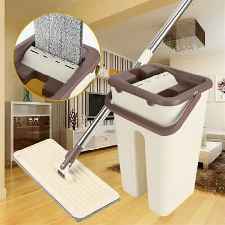 ممسحة الأرضيات لجميع الأسطح مع سطل التنشيف