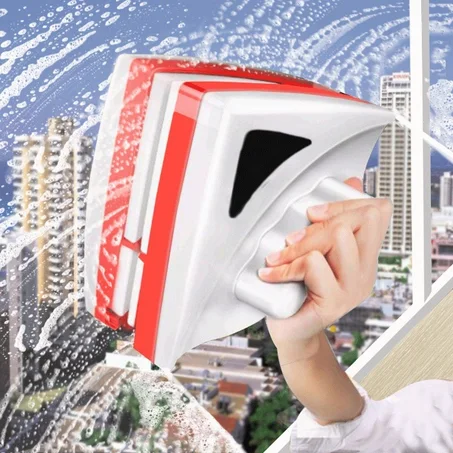 الأداة المغناطيسية لتنظيف الزجاج من واجهتين في نفس الوقت