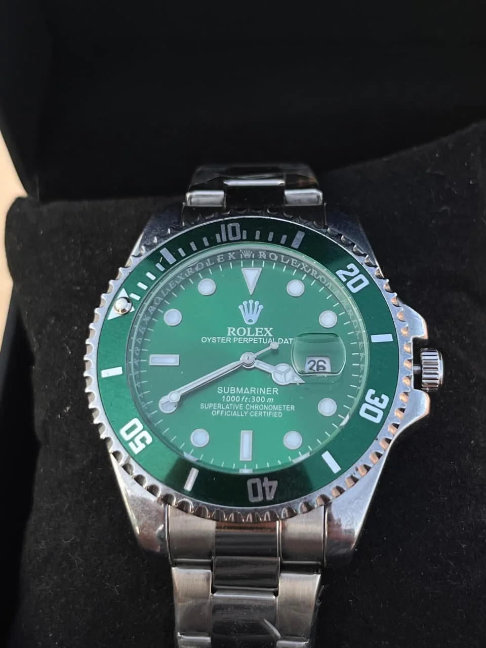 Montre Homme ROLEX Vert – Cadran Vert & Lunette Sport