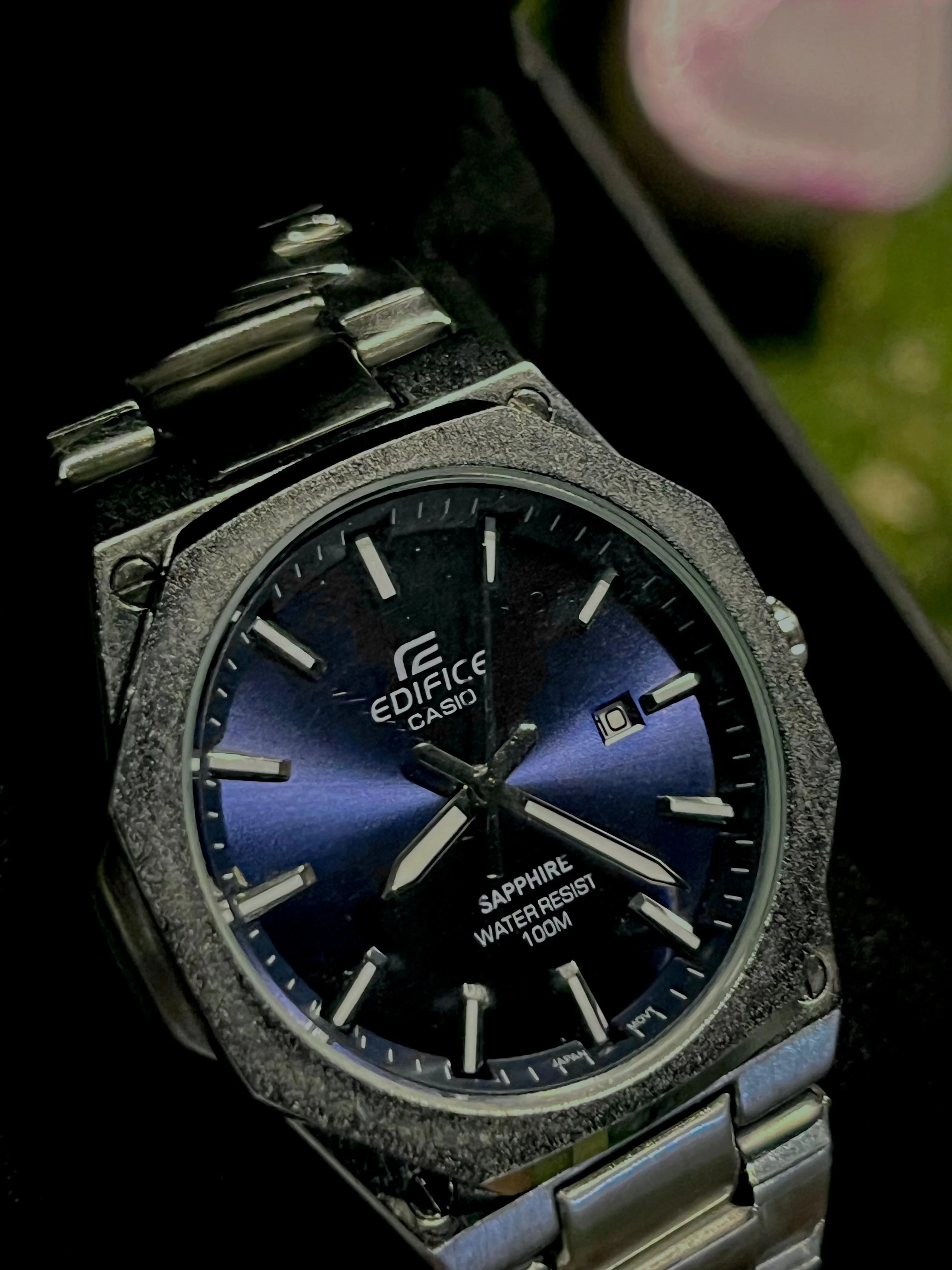 Montre Homme EDIFICE CASIO – Cadran Bleu & Dateur