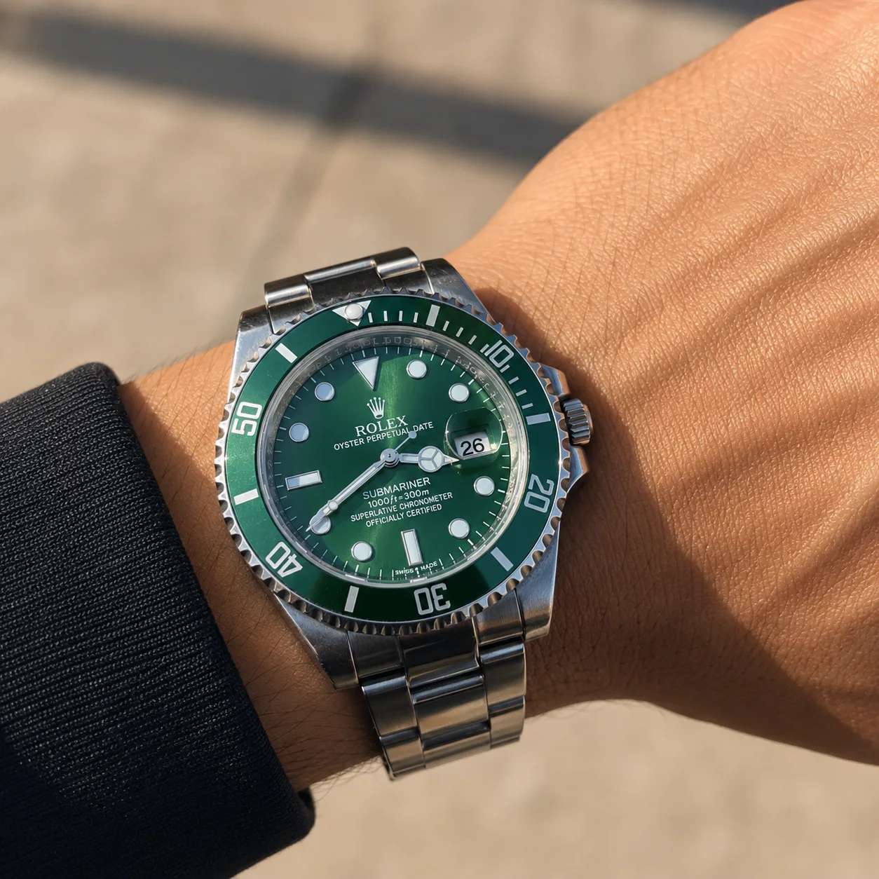 Montre Homme ROLEX Vert – Cadran Vert & Lunette Sport