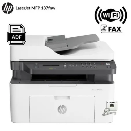 Hp Imprimante laser B&N 137fnw - Wi-Fi / Fax / Rèseau / ADF