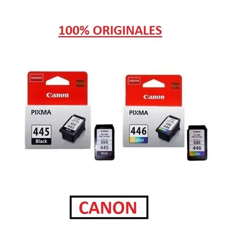 Canon Cartouches d'encre PG-445 Noire + CL-446 Tri-Color