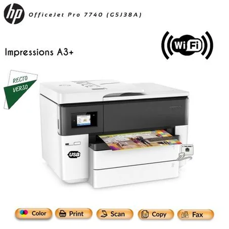 Hp Imprimante OfficeJet Pro 7740 A3+ Couleur ALL-IN-ONE
