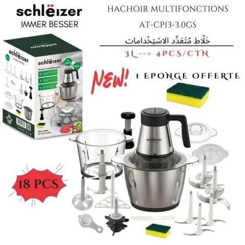 SCHLEIZER HACHOIR MULTIFONCTIONS 3 L 18 PCS