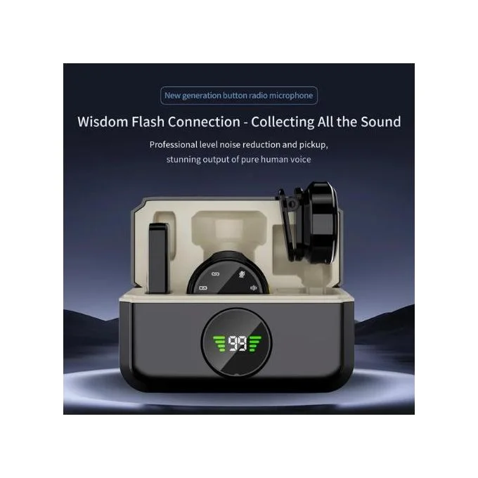 Microphone Wireless NEEPHO NP 58 – Double Micro – Boîtier Rechargeable