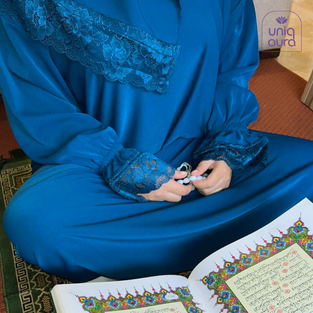 Abaya de prière bleu pétrole