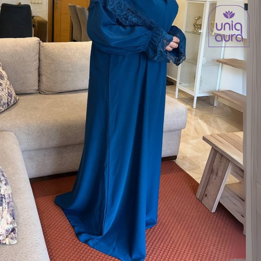 Abaya de prière bleu pétrole