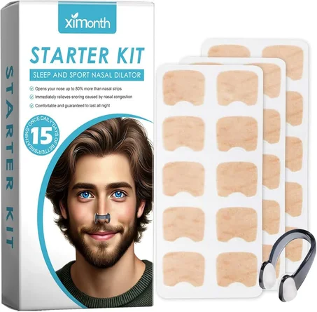 مجموعة 15 قطعة لتحسين مجرى التنفس و إزالة الشخير