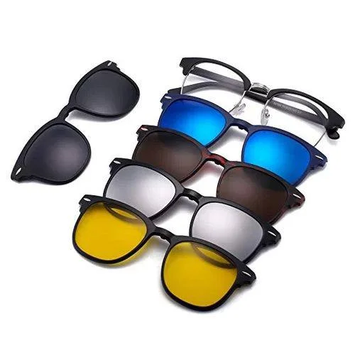Lunettes de soleil polarisées à Clip pour myopie, pour hommes et femmes - نظارات شمسية و طبية 6 في 1