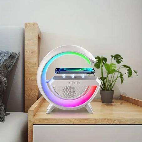 مكبر صوت مضيء + شاحن لاسلكي BT-2301 - تجربة صوتية وإضاءة متكاملة!