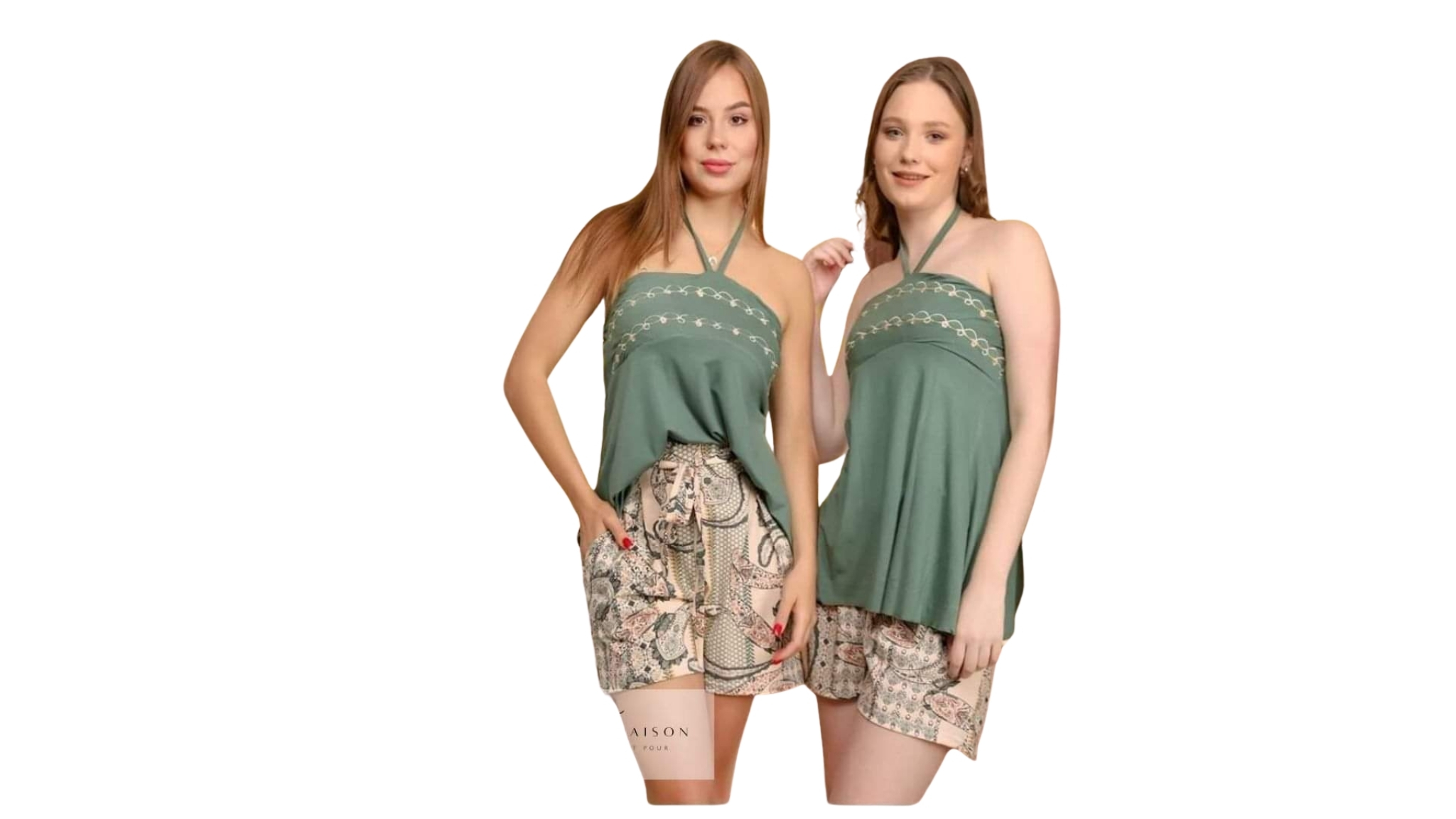 Pyjama émeraude bohème