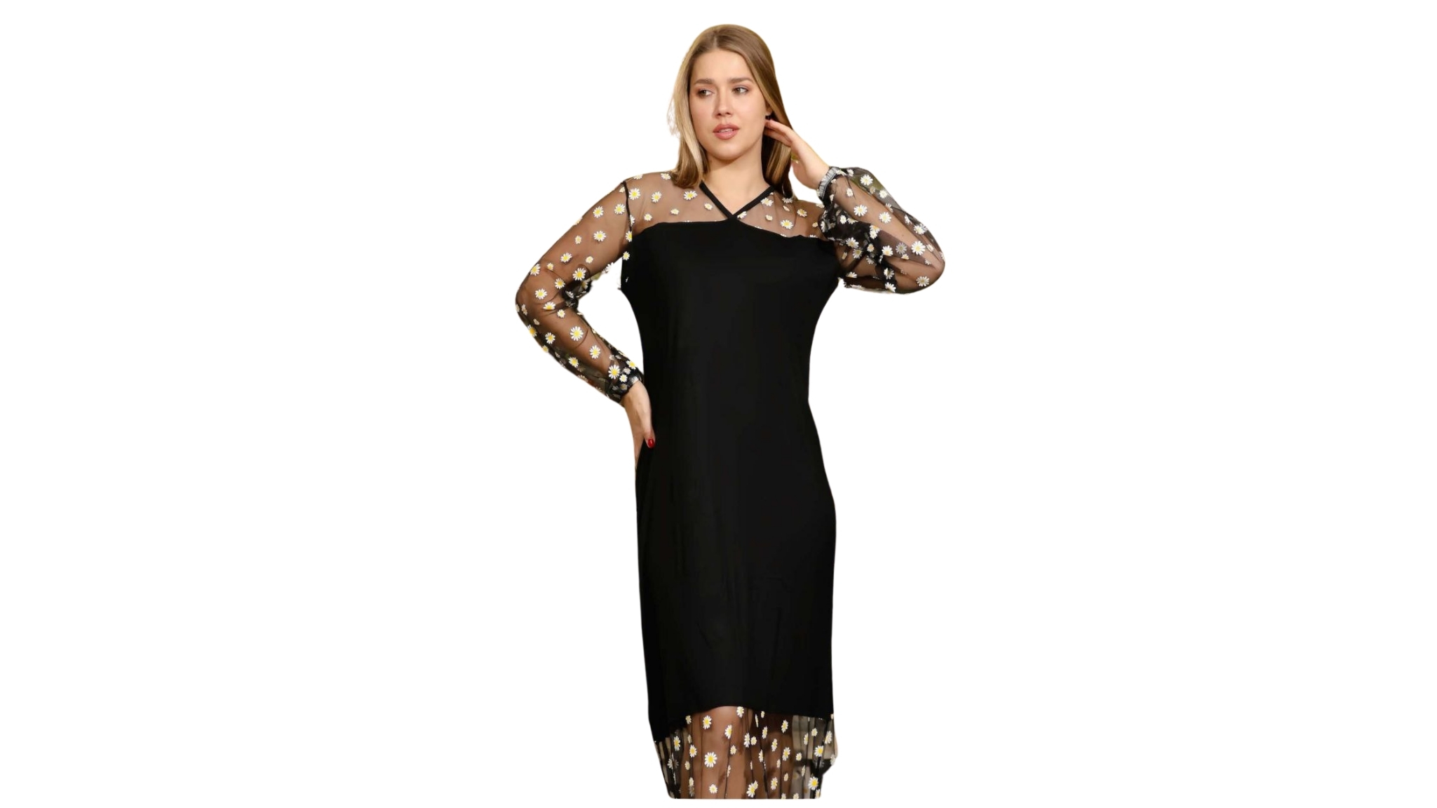 Robe longue à manches longues