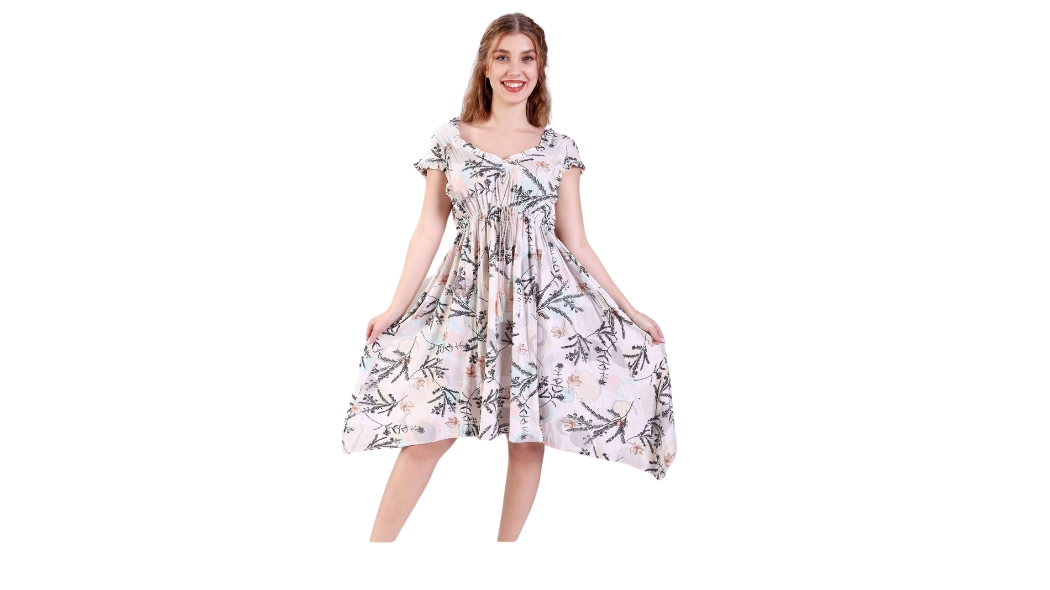 Robe à manches courtes