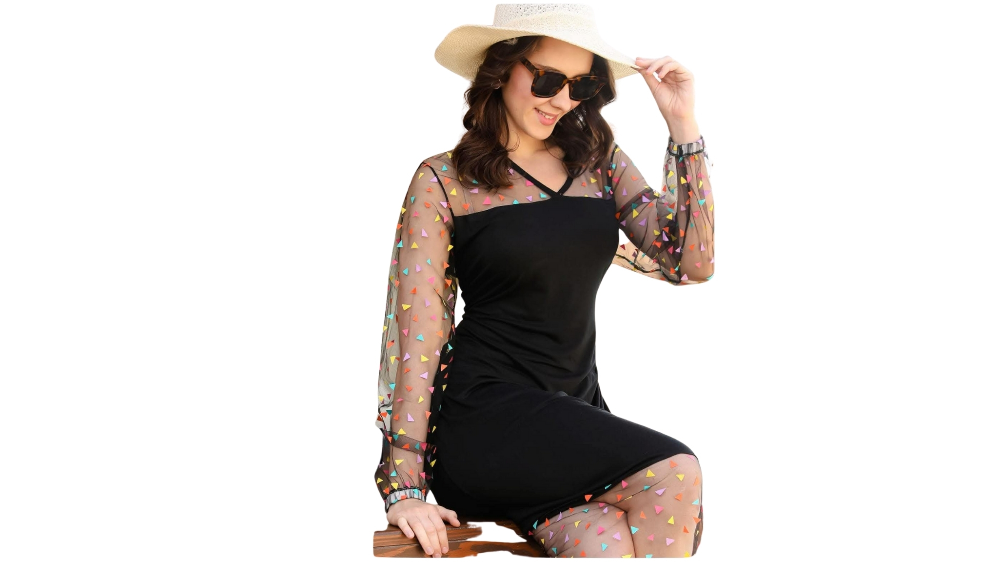 Robe élégance voilée