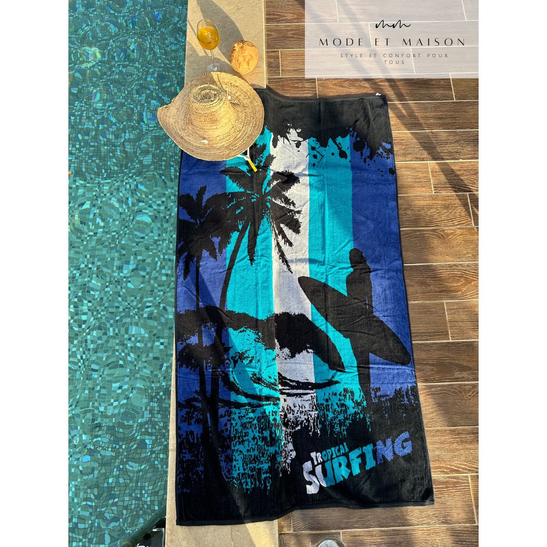 Serviette de plage "Tropical Surfing"