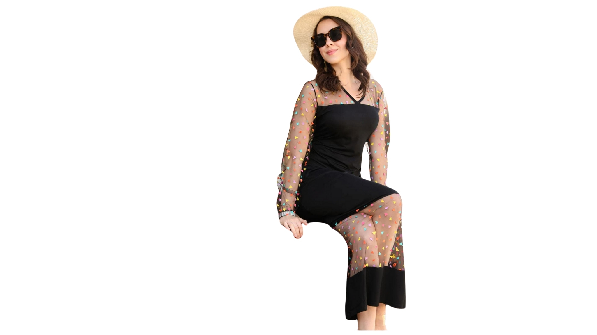 Robe élégance voilée