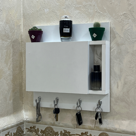 3en1 : Cache Disjoncteur + Porte Clé + étagere