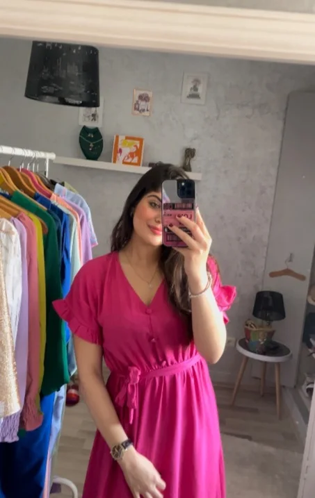 Robe Rose avec ceinture